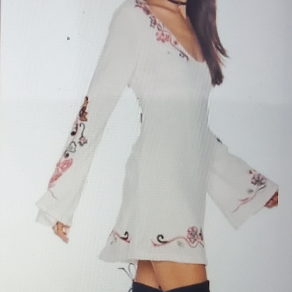 Free people Ivory Comb Bell sleeves dress - Picture 3 of 11